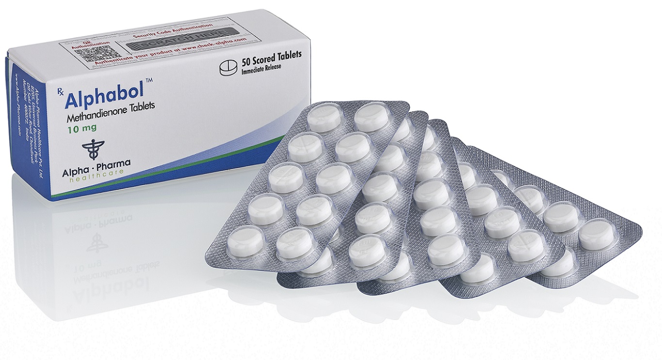 Alpha Pharma. Alphabol (Methandienone 10 mg) 50 Scored Tablets (Dbol)